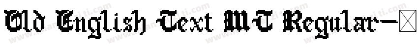 Old English Text MT Regular字体转换